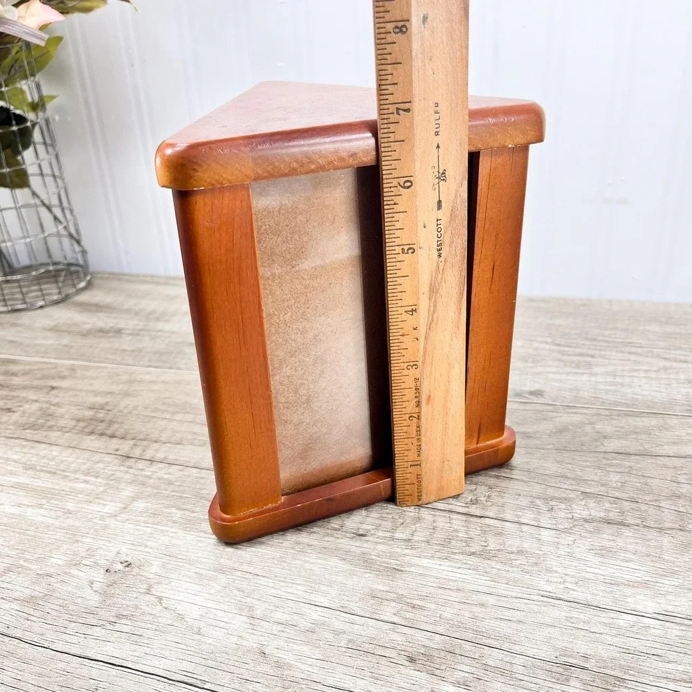 Midcentury Modern Walnut Triangle‎ Photo Stand